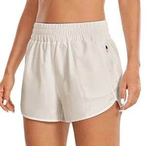 CRZ YOGA High Waisted Dolphin 3'' Running Shorts